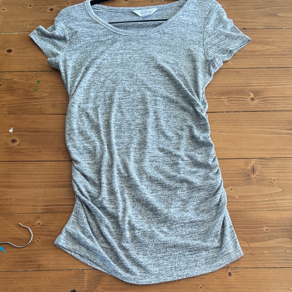 Market & Spruce Heather‎ Gray Short Sleeve Top